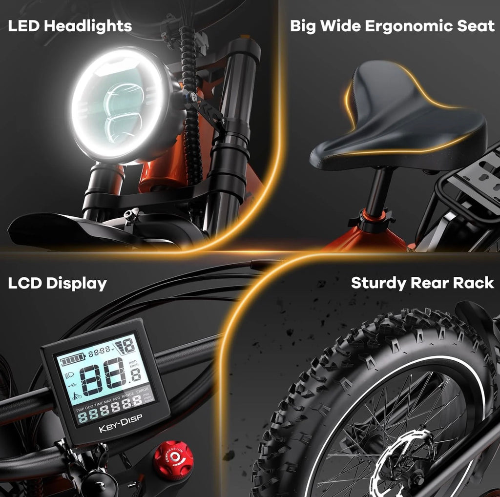 Foldable E-bike Up to 100Mile - 35mph - Low Stock