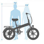 Foldable E-bike Up to 100Mile - 35mph - Low Stock