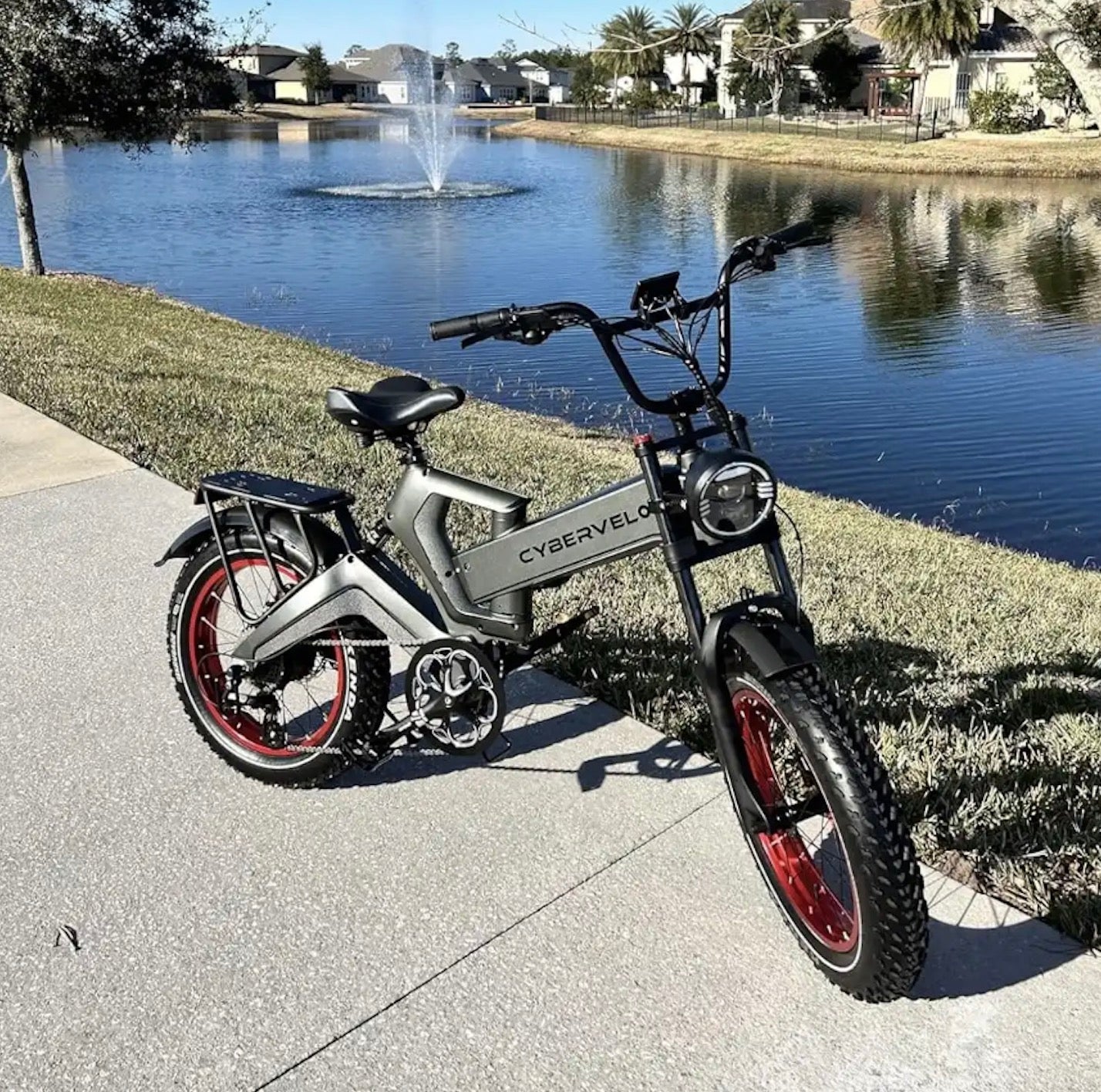 X50 with panniers near the beach